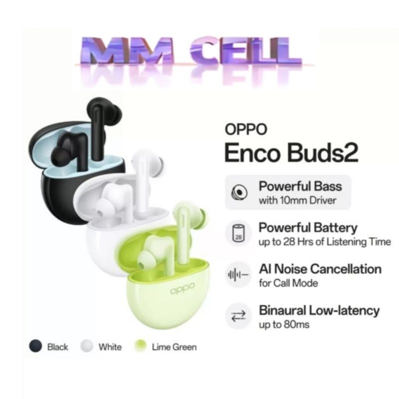 Oppo Enco Buds2 | Enco buds 2 Garansi Resmi OPPO | Case Magnet Reno