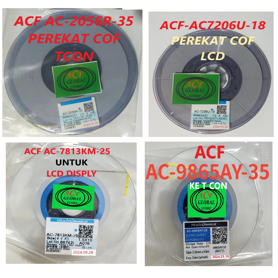 

30/1 meter LEM ACF AC 7206 , AC 2056R , AC 7813 , AC 9865AY Lem ACF BONDING LEM LCD PEREKAT LCD DAN COFLEM COF