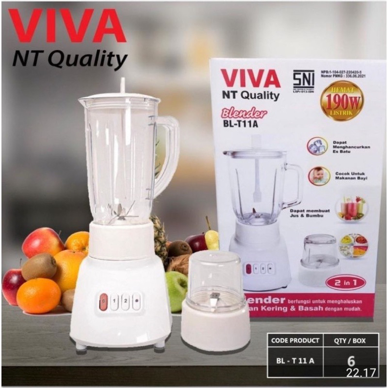 [ BLENDER KACA ] Blender Viva National / Omega Blender Jus Kaca 6 Mata Pisau New