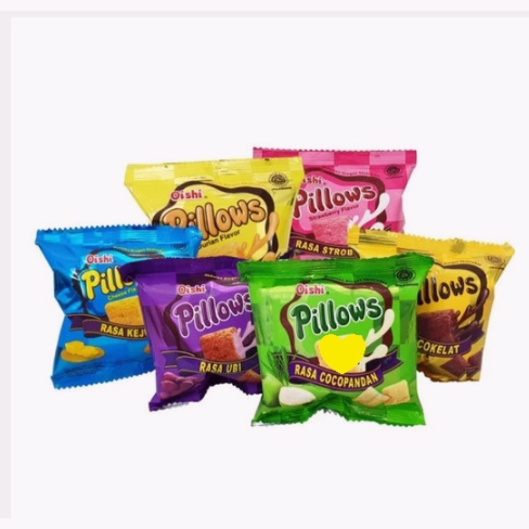 

OISHI PILLOWS 6gr COKELAT UBI STRAWBERRY COCOPANDAN CHEESE BALL KEJU DURIAN COKLAT KACANG ECERAN ECER 6 gram MAKANAN RINGAN CEMILAN ANAK GROSIR MURAH BISKUIT KUE WAFER BANTAL PILLOW