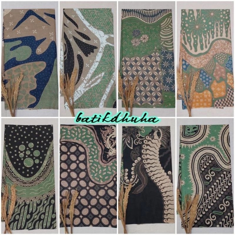 KAIN BATIK SERAGAM WARNA HIJAU SAGE