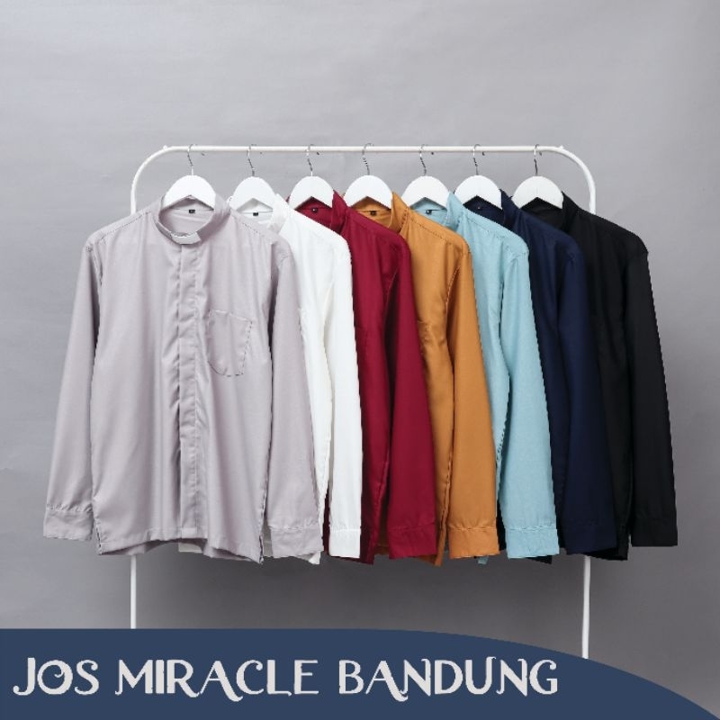 Miracle - Pendeta Kemeja Collar Reguler - Panjang - Toyobo - Jos Miracle Bandung