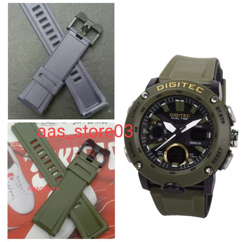 Strap Jam Tangan Digitec DG-3094 Resin Tali Jam Digitec DG-3094 Free Pen
