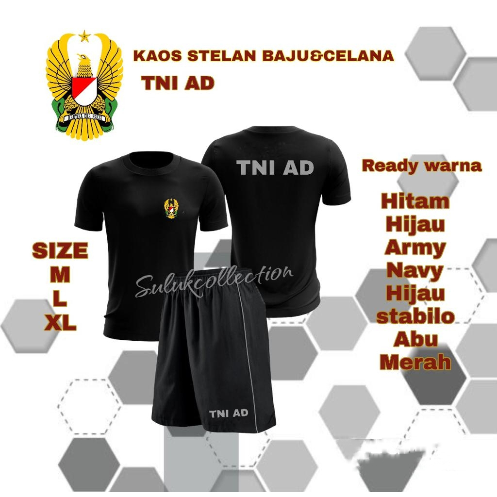 BAJU/KAOS SETELAN JERSEY OLAHRAGA TNI AD || SETELAN KAOS JERSEY DAN CELANA TNI AD Terbaru BISA