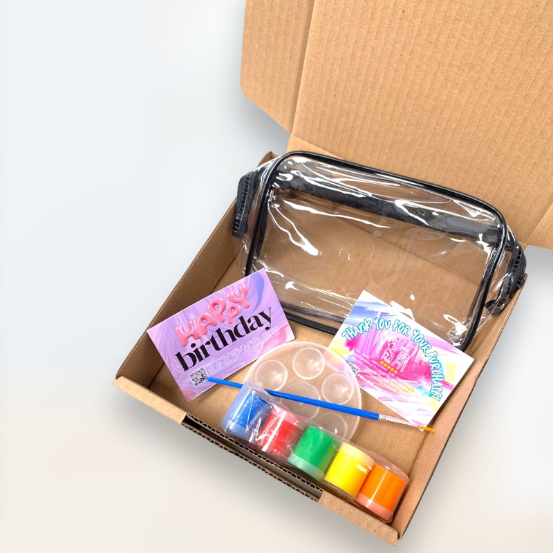 

HAMPERS POUCH MAKEUP PENCIL CASE TRANSPARAN PAINTING KIT PREMIUM MELUKIS POUCH MAKEUP TRANSPARAN MEWARNAI HAMPERS KADO ULANG TAHUN ULTAH ANAK DIY KREATIFITAS ANAK KREASI ANAK HADIAH GRADUATION ANNIVERSARI PERNIKAHAN
