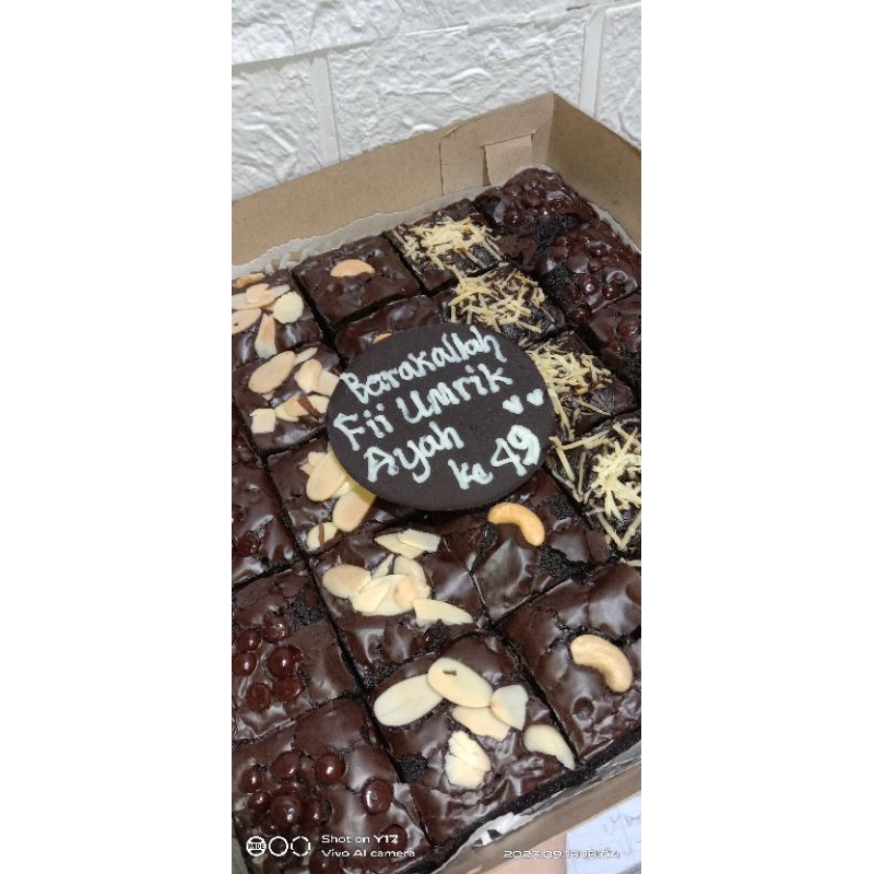 

brownies panggang sekat 20 x 20 cm