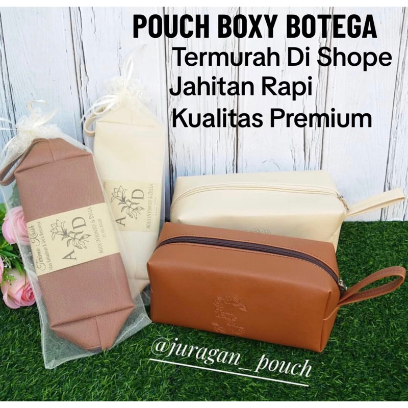 (minimal order 200 pcs) @POUCH BOTEGA TEBAL Pouch boxy botega souvenir pernikahan pouch pouch boxy p