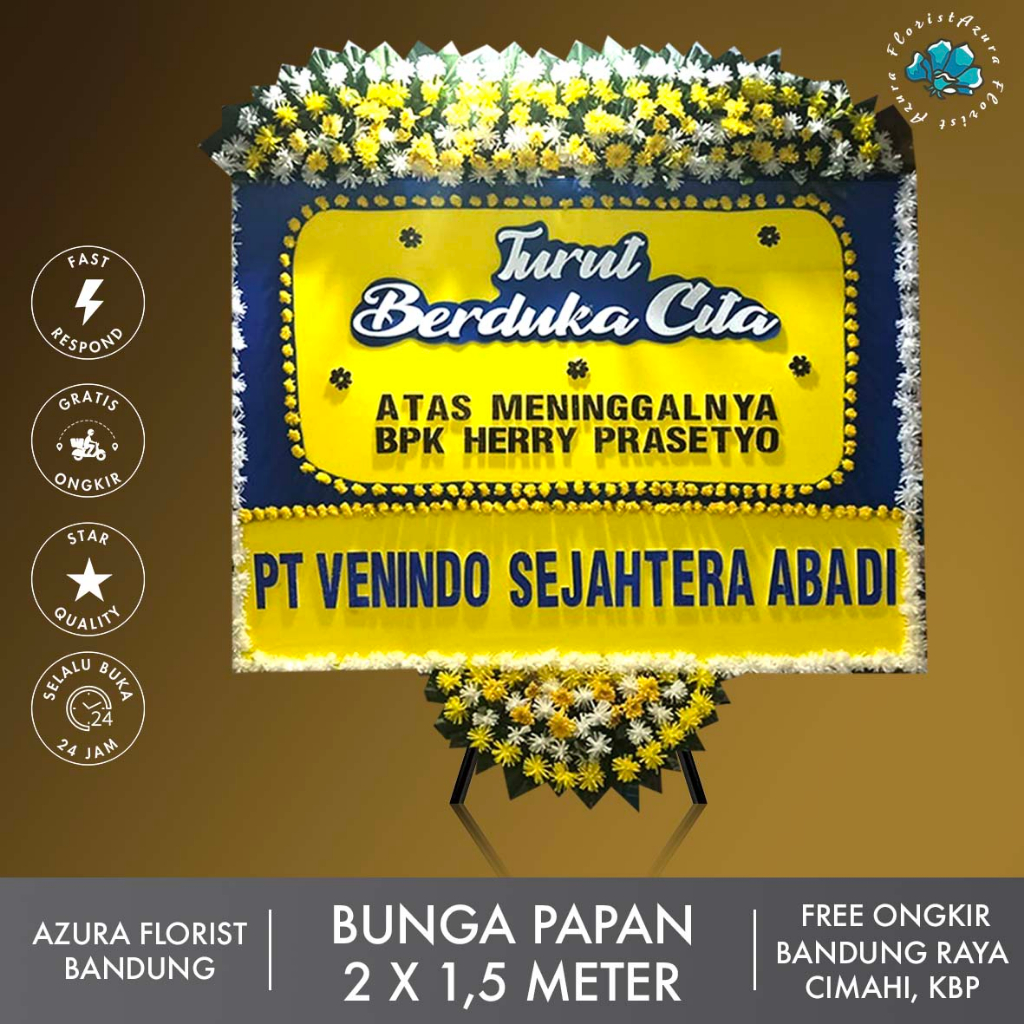 Karangan Bunga Papan Duka Cita Congratulations Wedding Bandung Premium