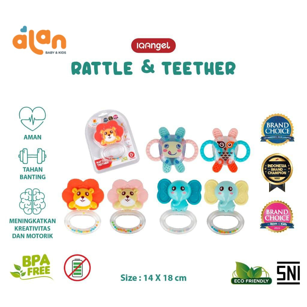 IQ0160 IQ Angel Rattle & Teether - RANDOM
