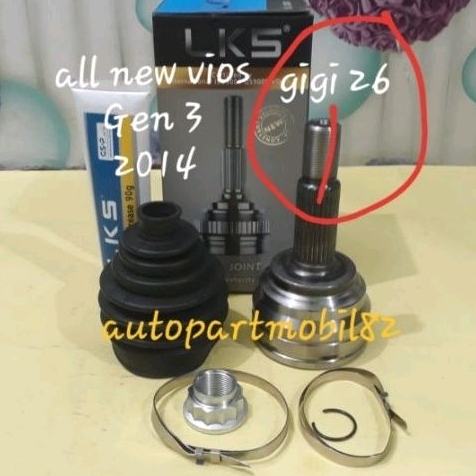 CV Joint Luar As Roda Depan Luar Toyota All New Vios Limo Gen 3