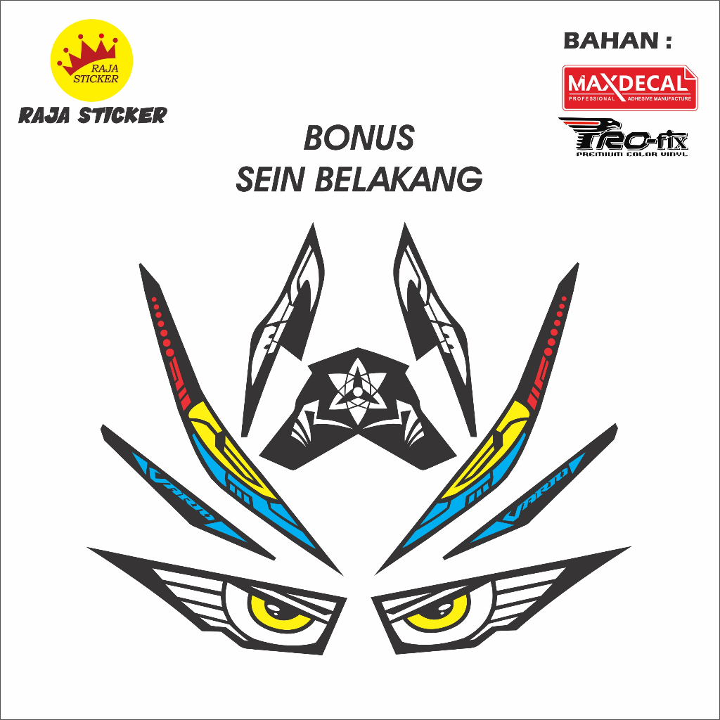 Stiker lampu vario 125 old 2016