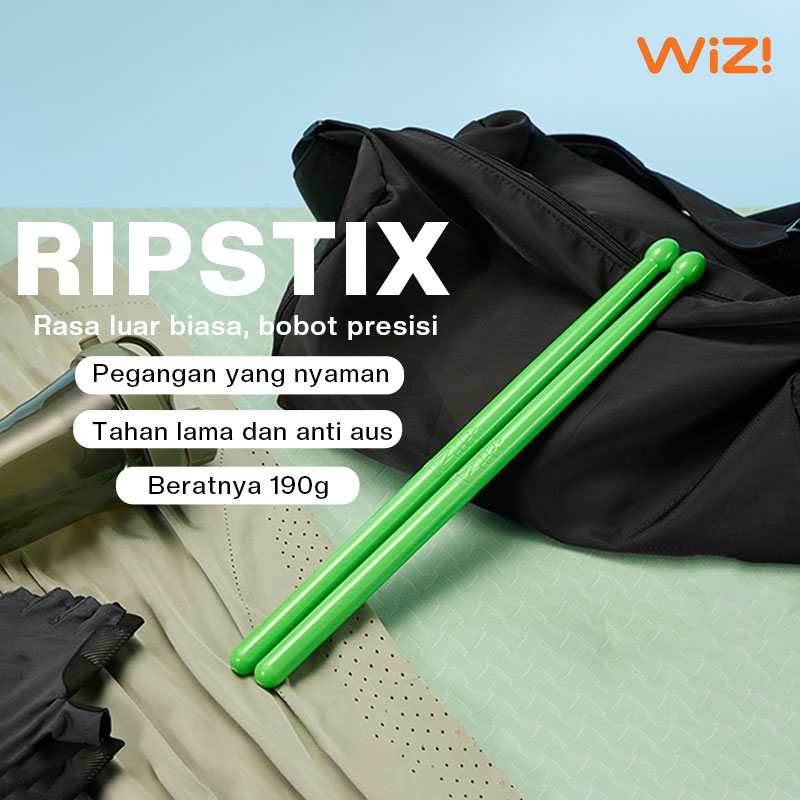 WiZi Ripstix Poundfit Original Ripstick Stick 190g Pound Fit Stick Workout Cardio Stick  1 Pasang Olahraga Stick