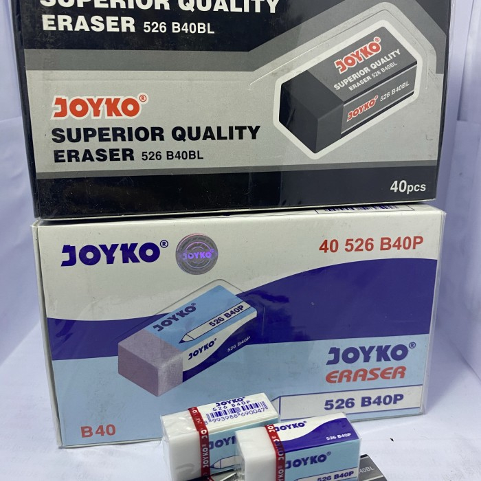 

5 pcs ERASER PENGHAPUS JOYKO PUTIH KECIL 526 B40P PUTIH / 526 B40BL HITAM
