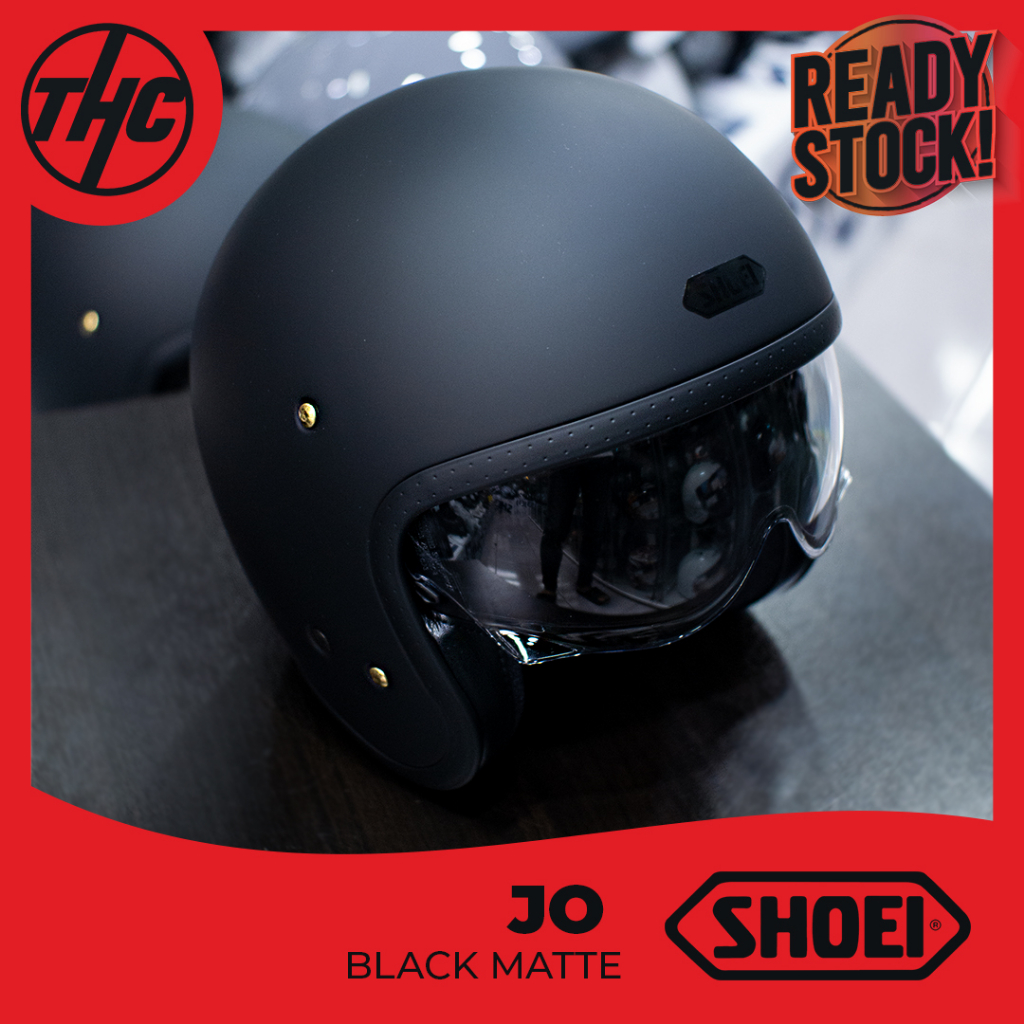 SHOEI JO BLACK MATTE HALF FACE HELMET SHOEI
