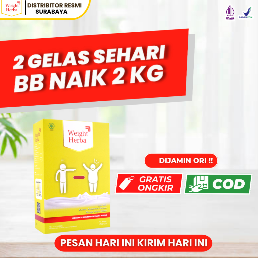 

Weight Herba - 100% Original Susu Penggemuk Penambah Berat Badan & Nafsu Makan Tingkatkan Kalori Kualitas Tinggi- Susu Pengemuk Badan BPOM