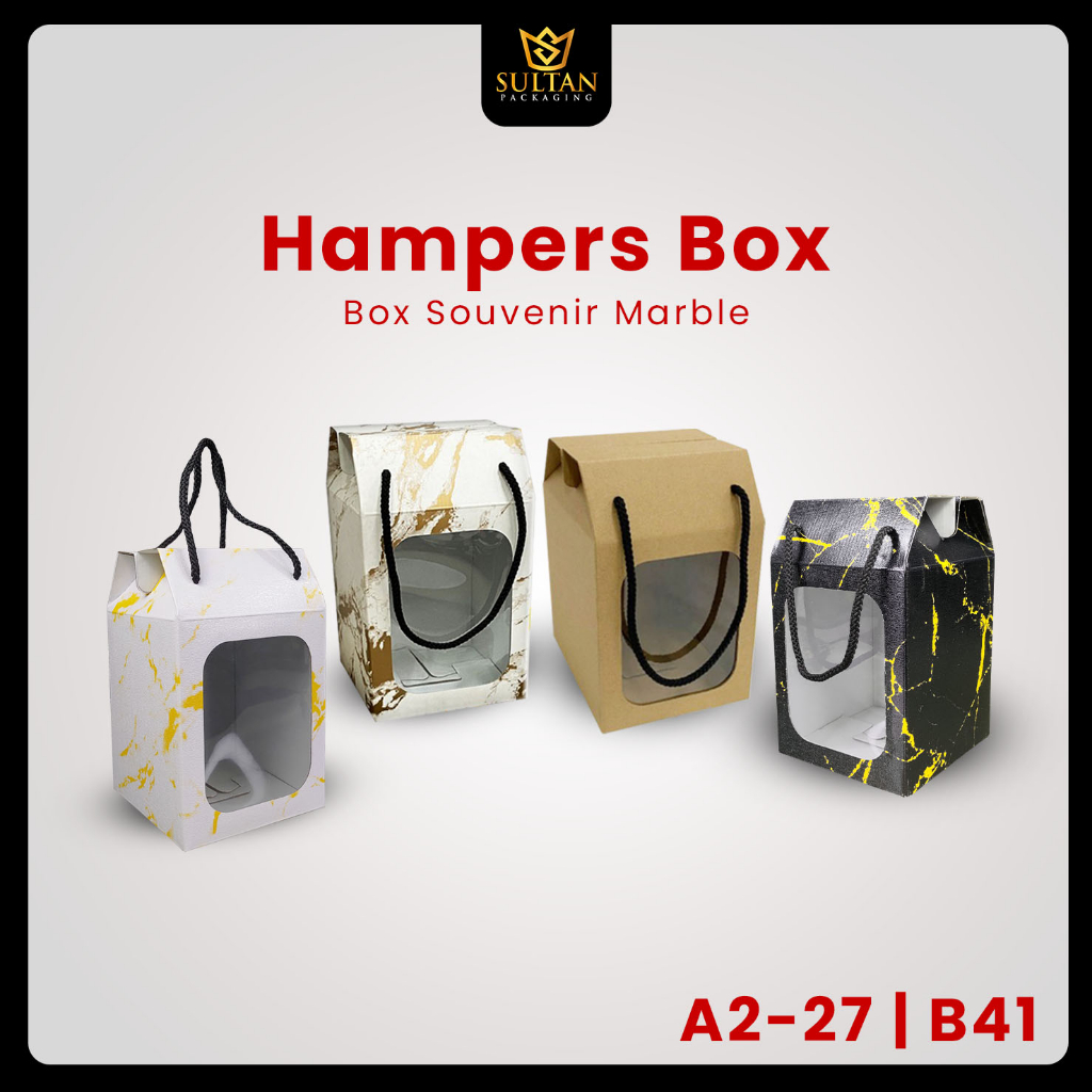 

Box Hampers - Box Souvenir Marble - Kotak Souvenir Mika Tenteng - A2-27