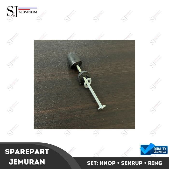 Sparepart Jemuran - Knop / Dop Pipa Jemuran + Sekrup Baut + Ring - Batik