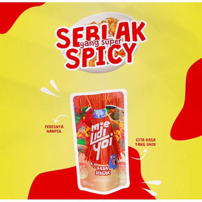 

Kletikan Huhhah - Cemilan Viral Mie lidi Yoi Seblak spicy (50g)