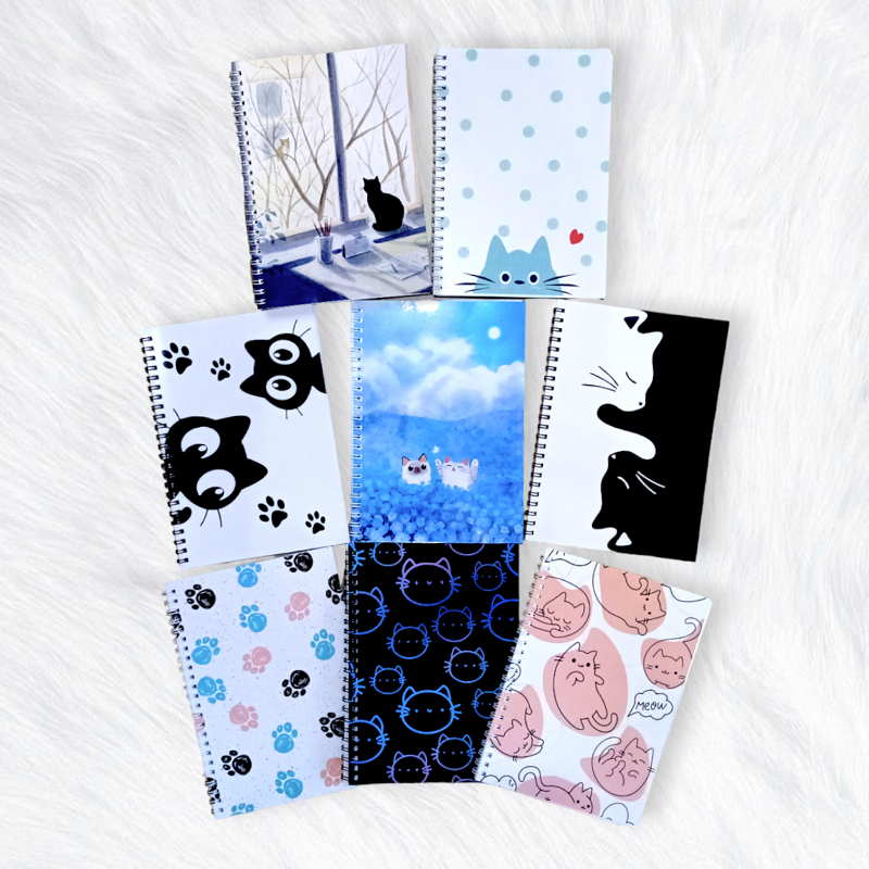 

NoteBook Spiral A5 aesthetic Korea Cute Cats Rabbit Kucing Kelinci Lucu / Buku Catatan Sekolah Aestehtic Korea Premium Murah
