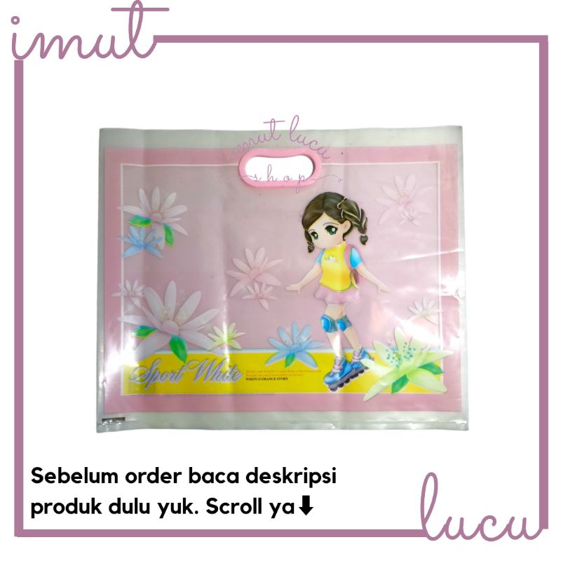 

Plastic Bag Lovely White Orange Story Korea Tas Plastik