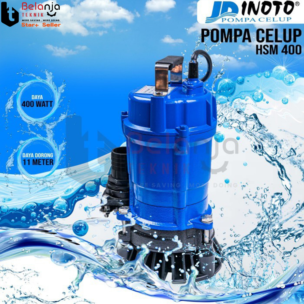 Inoto Mesin Pompa Air Celup HSM 400 11 Meter 400 Watt 2 Inch HSM400