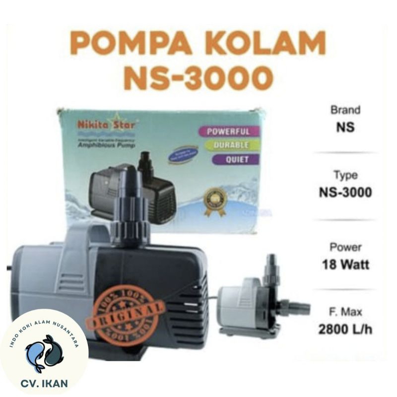 POMPA KOLAM CELUP NIKITA STAR / AQUARIUM AMPHIBIOUS PUMP