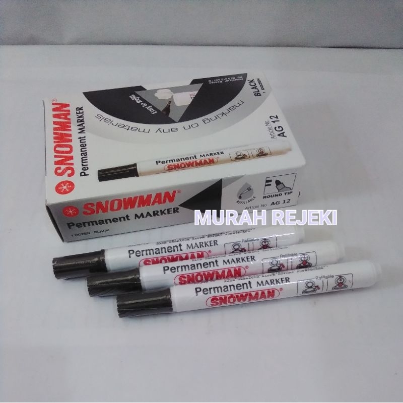 

Spidol permanen AG 12 black/spidol murah.
