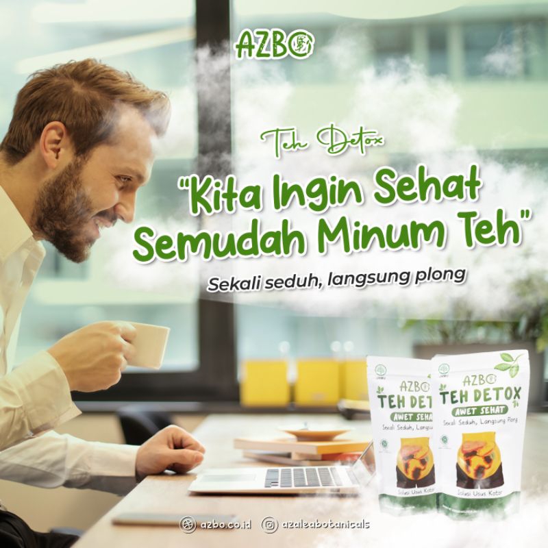 

Azbo Teh Detox atasi masalah sembelit | bersihkan usus dan tubuh dg produk herbal | ikhtiar diet Halal