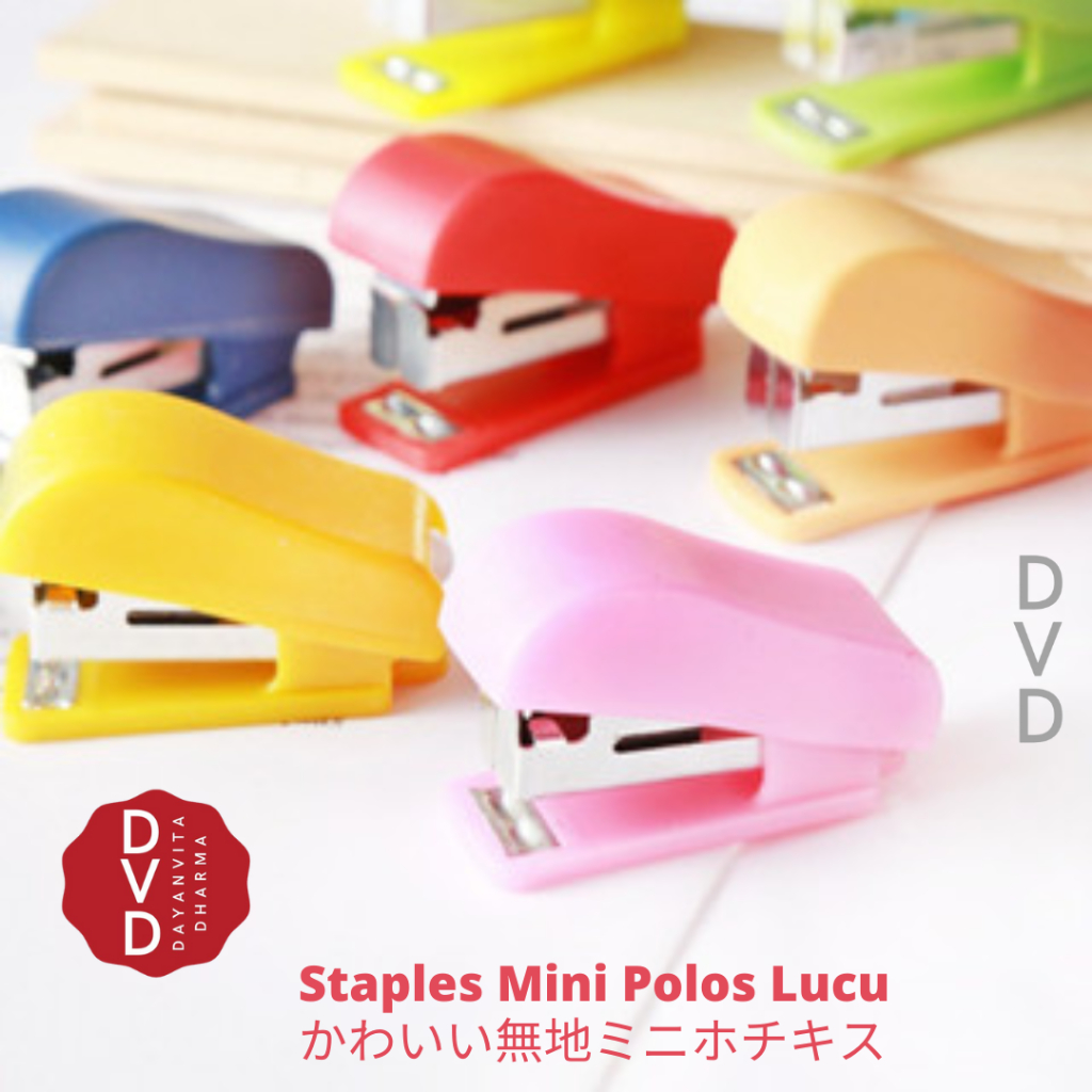 

Staples Mini Polos Lucu Portable + Isi - Stapler Mini Kecil Unik Bonus Isi - Staples Mini