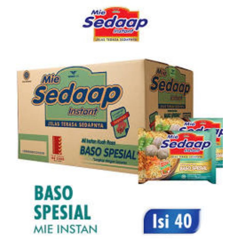 

Mie Sedaap Instan Baso Special 77 gr 1 Dus isi 40 Dus