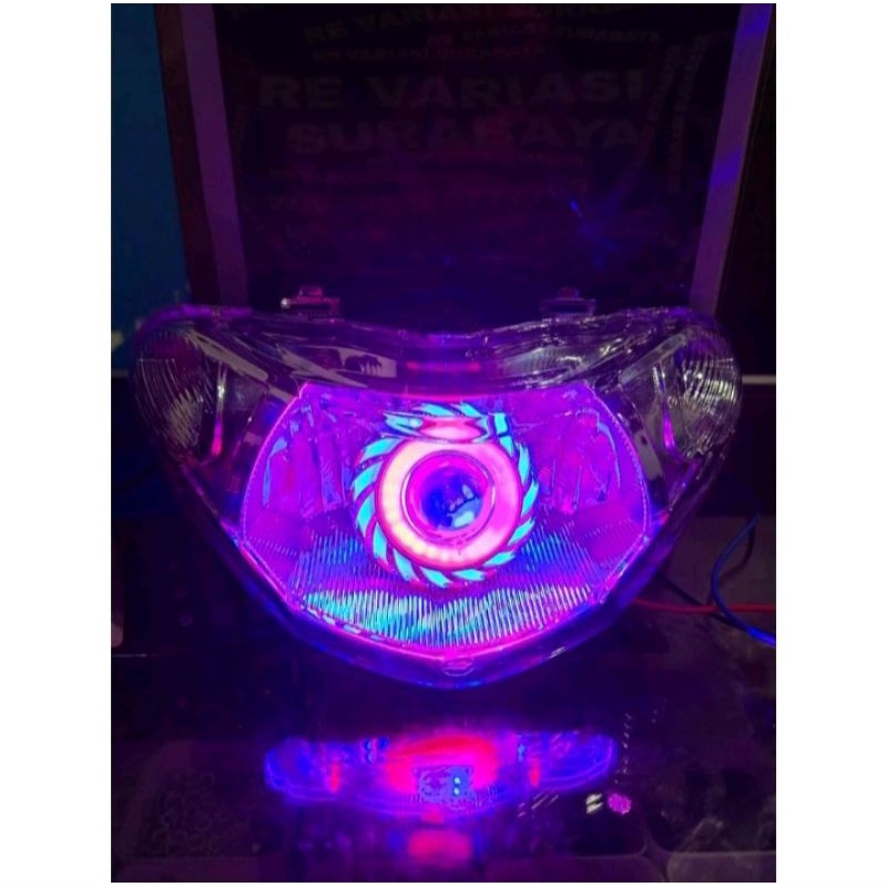 Reflektor Kedok Lampu Depan Mio Smile Set Proji Running