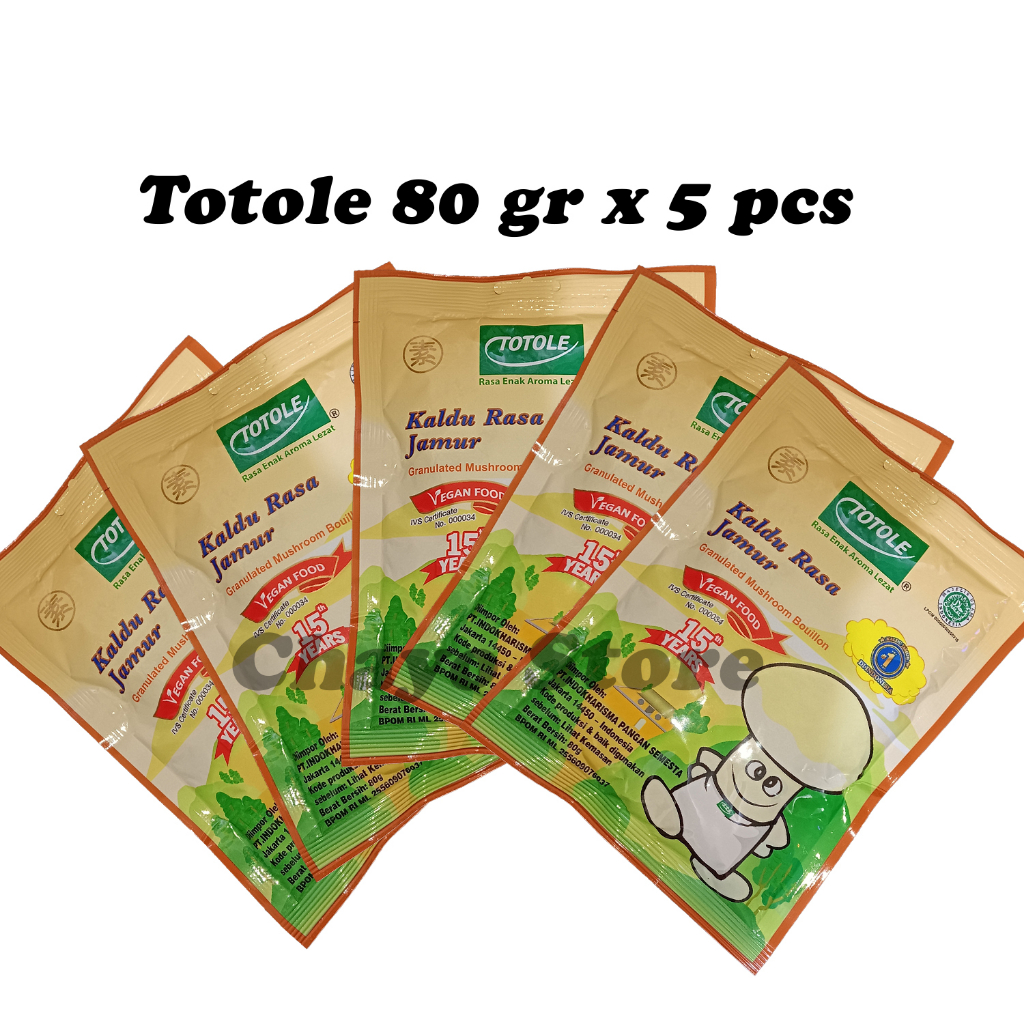

Totole Kaldu Rasa Jamur 80 gr x 5 Pack / Granulated Mushroom Bouillon