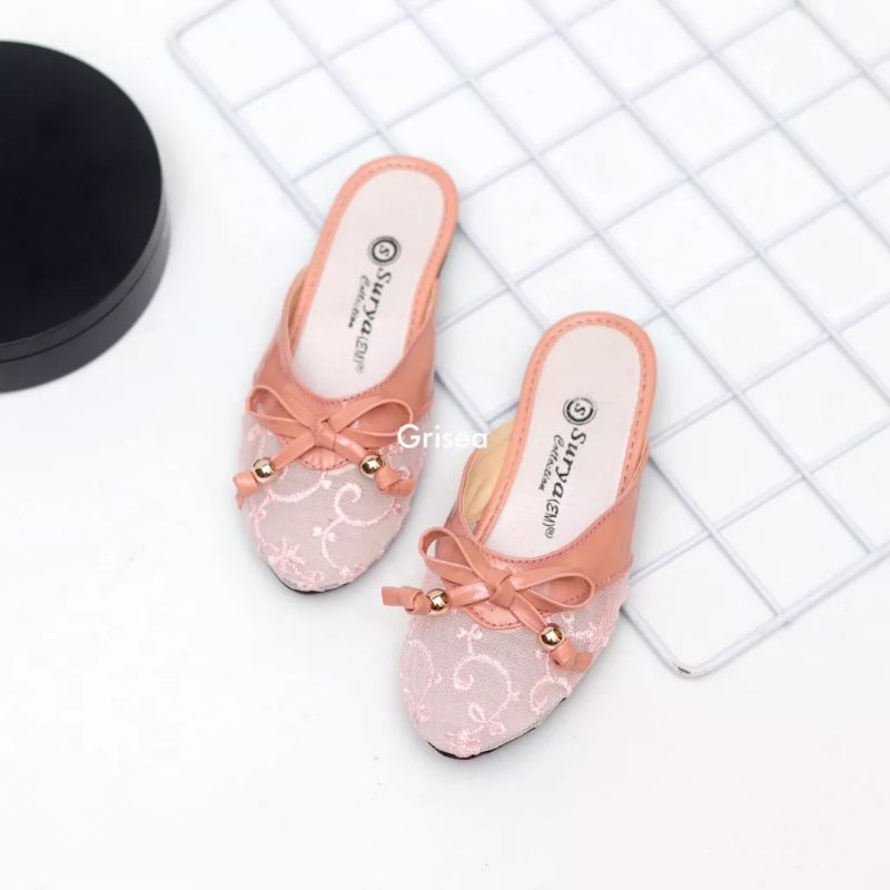 Imsima Selop Bukat Pesta ukuran 26 sampai 40 brukat pesta anak perempuan dan wanita dewasa / Sandal 