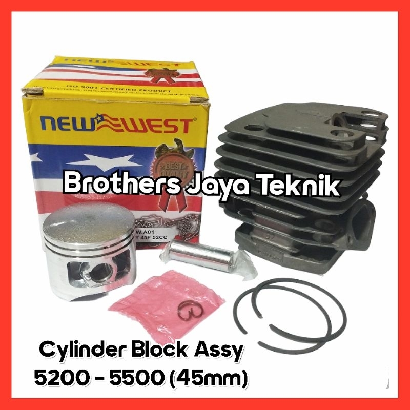 5200 5500 CYLINDER BLOK KOMPLIT CHAINSAW SENSO MINI 45MM 528 568 NEWEST