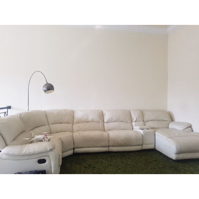 Set Sofa Premium Cheers Recliner Kulit asli INFORMA ORIGINAL 100% ada 6 dudukan -  Brokenwhite