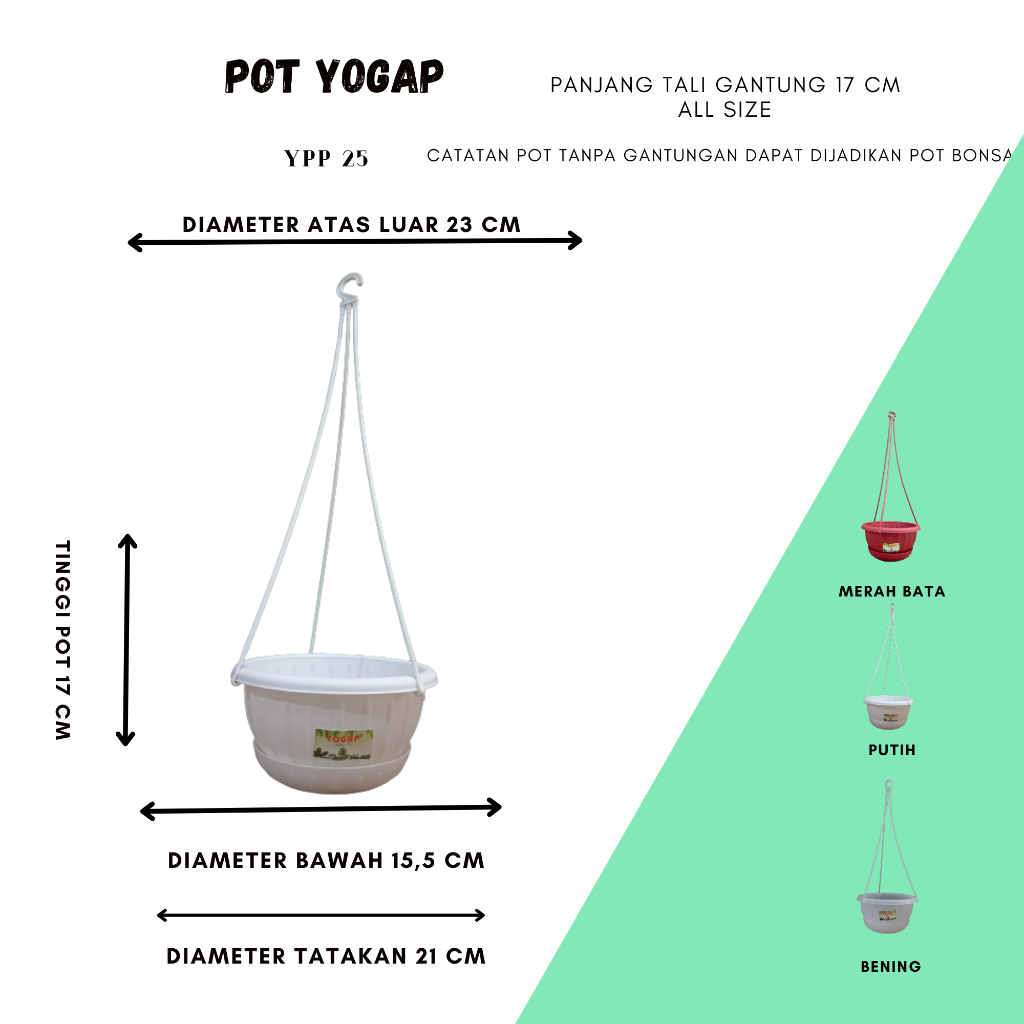 POT YOGAP GANTUNG YPP SET 25 YOGAP ORIGINAL