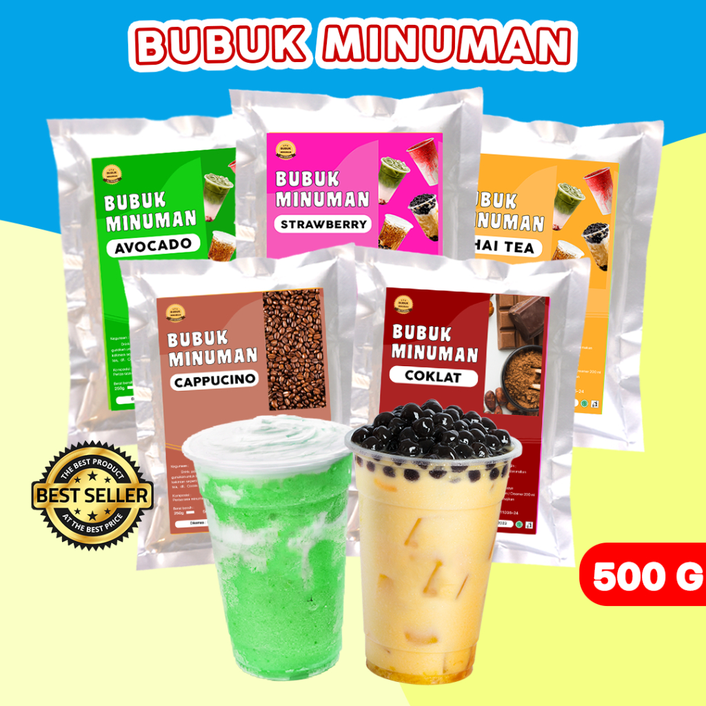 

BUBUK MINUMAN RASA / BUBUK MINUMAN 500G / SERBUK MINUMAN 500GR / BUBUK MINUMAN BOBA / BUBUK MINUMAN PREMIUM 500GR