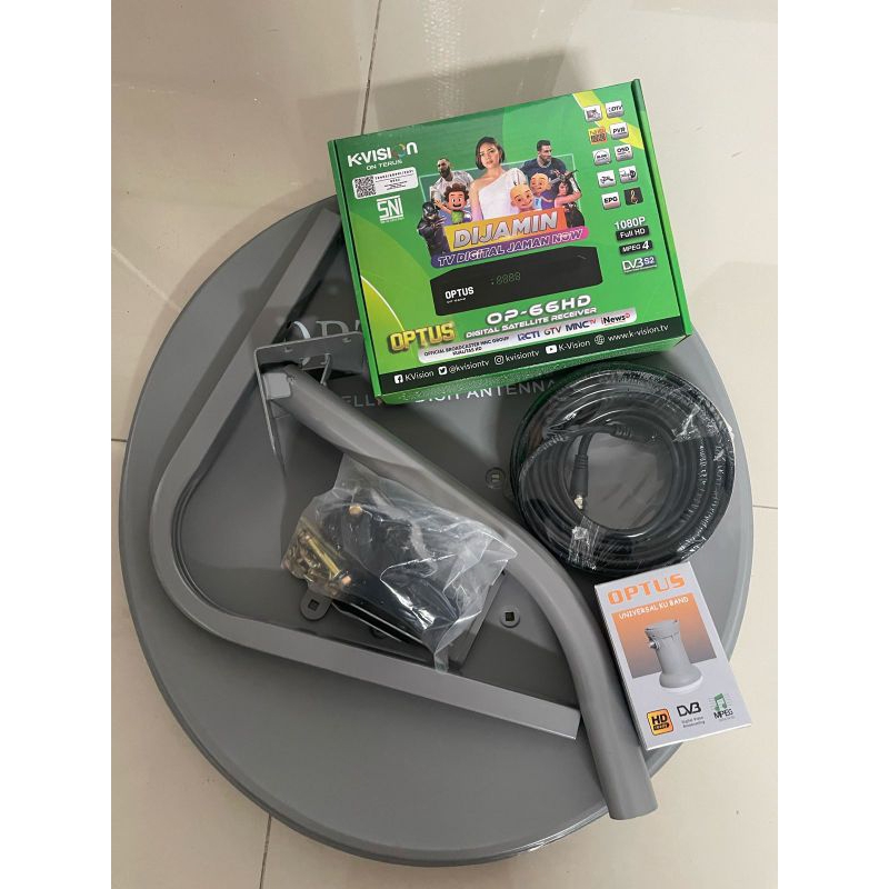 Receiver Optus 66 HD +parabola mini Odu 45cm complete