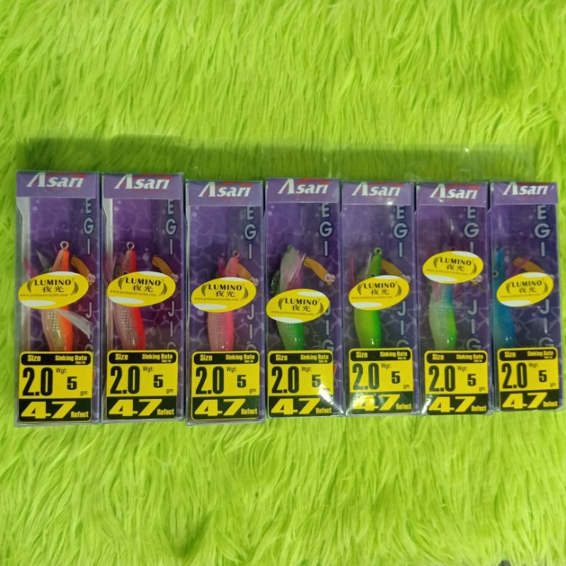 Umpan Cumi Udang Asari Asahi AK 47 Egi Jig Lumino 2.0
