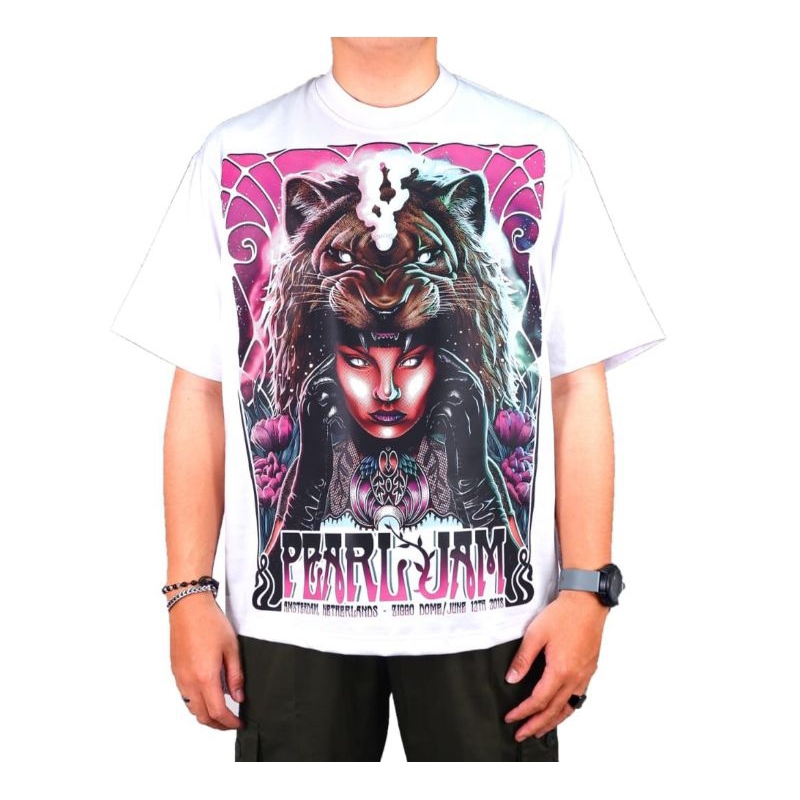 T-SHIRT PEARL JAM OVERSIZE T-SHIRT BAND BOOTLEG KAOS PEARL JAM
