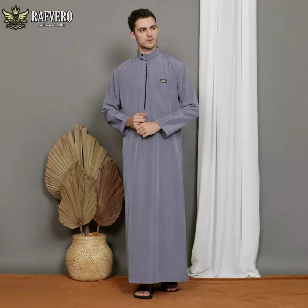 jubah pria elegan gamis dewasa pria-jubah motif list mewah terbaru-baju muslim baju koko-baju ikhwan
