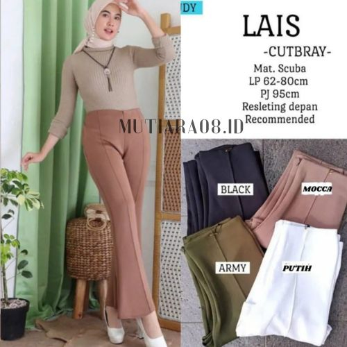 CELANA CUTBRAY WIDE LEG // CUTBRAY BASIC PANTS // CELANA FASHION WANITA // KULOT SCUBA PREMIUM