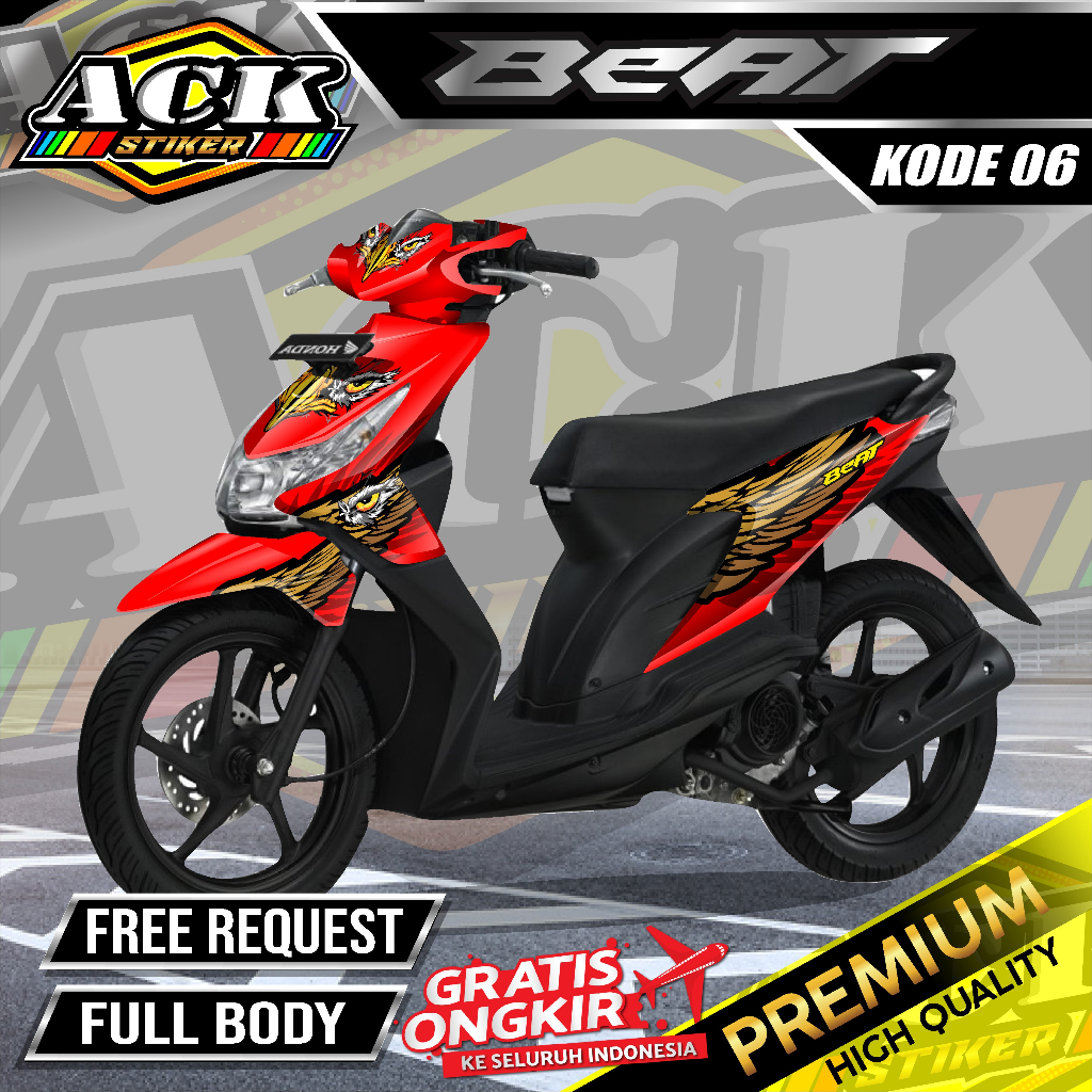 Decal stiker Beat Karbu Full Body - Stiker Motor Beat Karbu Full Body kode ACK 06