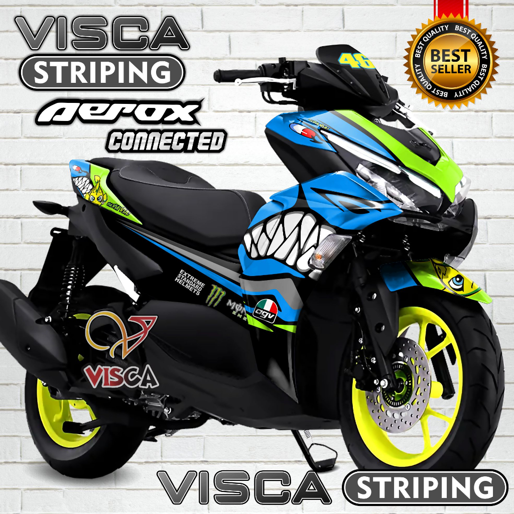 Decal Aerox 155 Connected 2021 2022 Full Body - Stiker Aerox 155 Connected 2021 2022 Keren - Decal A
