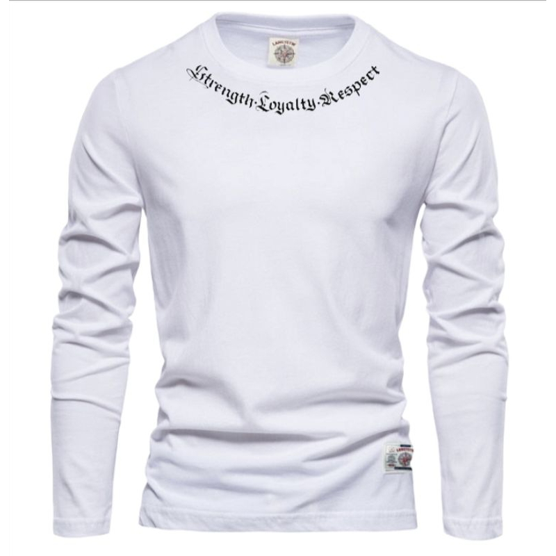 Kaos Pria  Sablon leher Pria Oblong Lengan Panjang