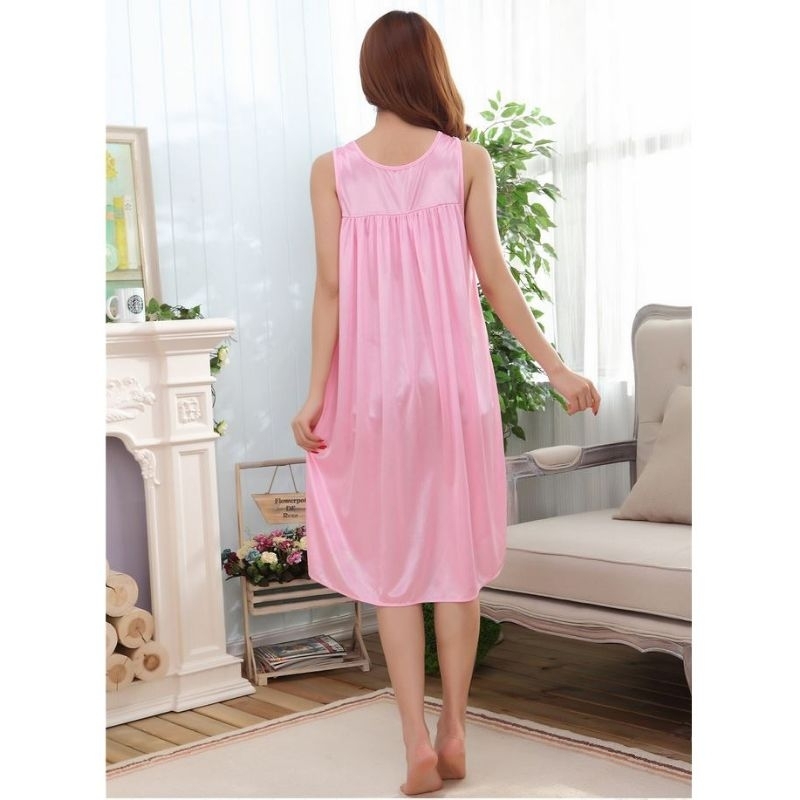 Baju Daster Satin Renda Brukat Baju Tidur Bahan Satin