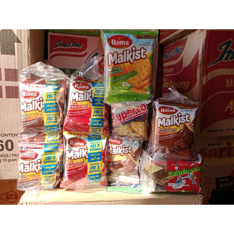 

JAJANAN 1000 MALKIST KREKERS/ MALKIS COKLAT/ MALKIS KELAPA/ MALKIS GULA