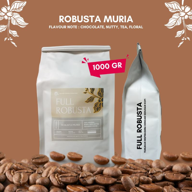 

Biji Kopi Robusta Muria ( 200 - 1 kg ) Single Origin Specialty Coffee Robusta