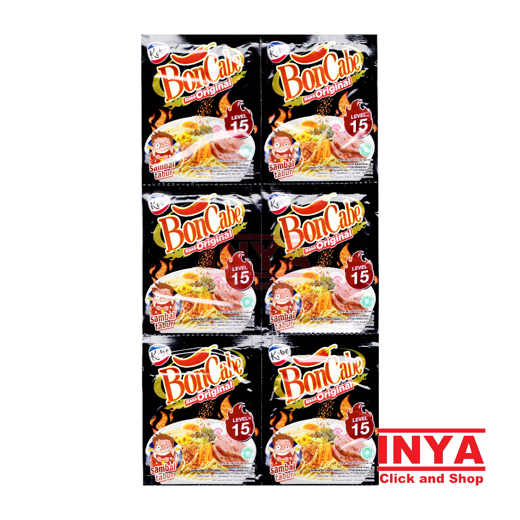 

Kobe Bon Cabe Rasa Original Level 15 1 Renceng 12x6gr - Sambal Tabur - Chili Flakes Seasonings