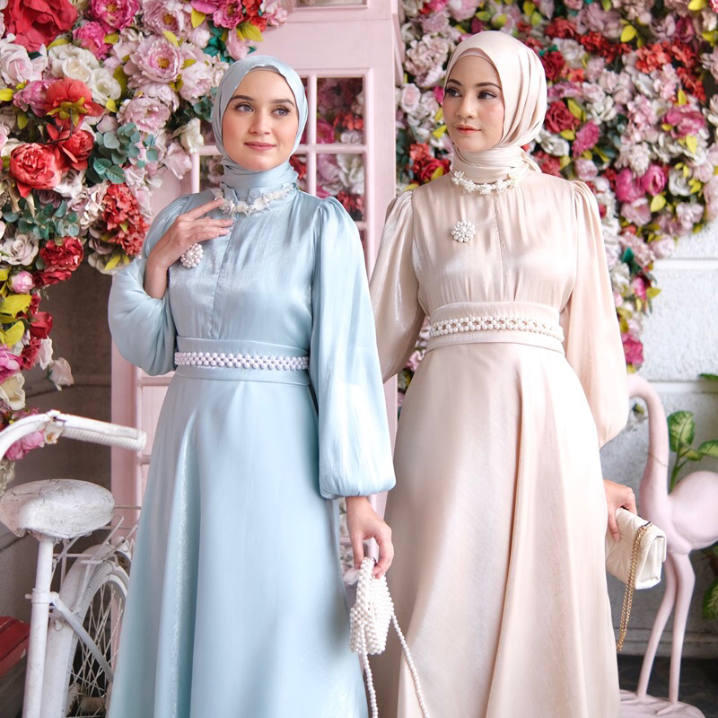 Ounadoutfit BARBIE dress luxury shimer premium / dress kondangan muslim / dress pesta wanita / dress shimer polos